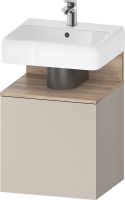 Vorschau: Duravit Qatego Waschtischunterschrank 49x42cm, taupe matt, mit offenem Fach in eiche marmoriert QA4077
