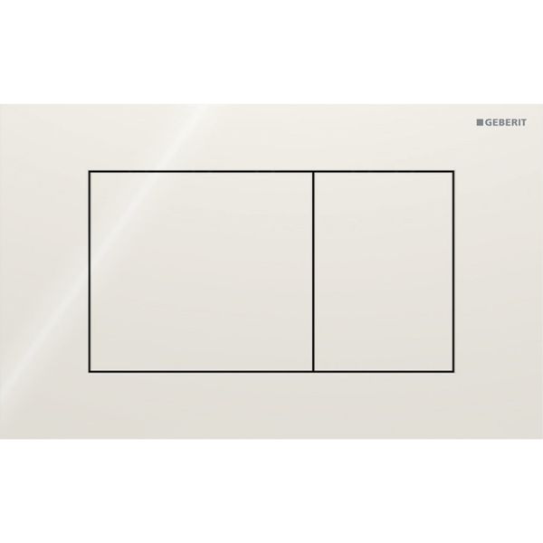 Geberit Sigma40 Betätigungsplatte für 2-Mengen-Spülung square aus Glas sandgrau