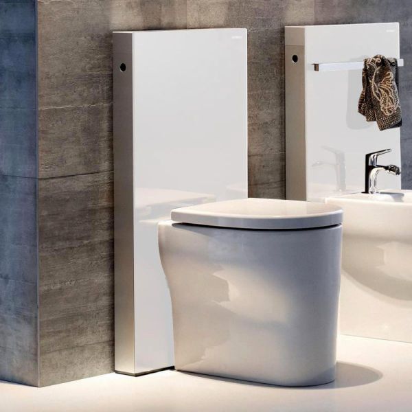Geberit Monolith Plus Sanitärmodul Glas für Stand-WC 101cm