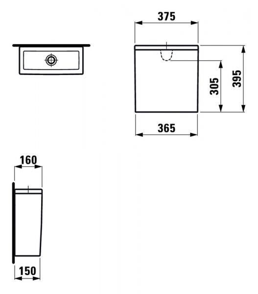 Laufen The New Classic Spülkasten, Wasseranschluss seitlich links oder rechts 82885.2