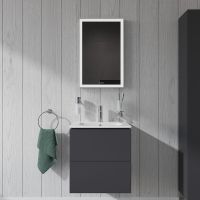 Vorschau: Duravit ME by Starck Waschtisch 53x43cm, mit Hahnloch, mit Überlauf, WonderGliss, weiß 23365300001