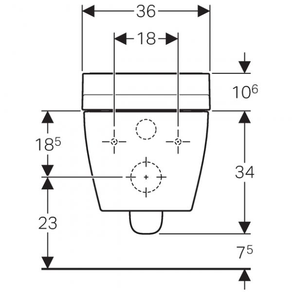 Geberit AquaClean Tuma Comfort Wand-Dusch-WC Komplettanlage, weiß/Glas weiß