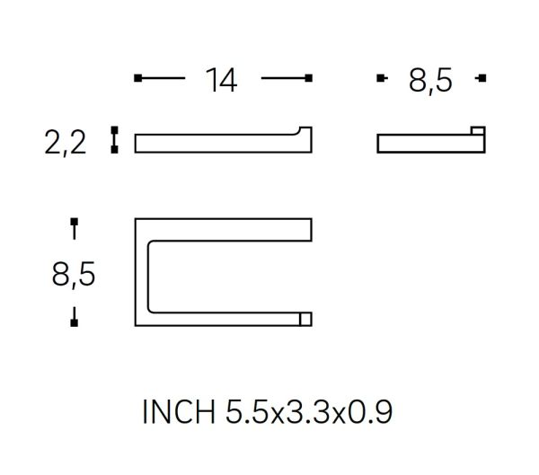 Cosmic The Grid Rollenhalter ohne Deckel, chrom