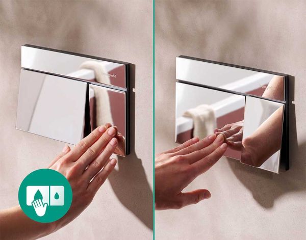 hansgrohe iFrame Element E Betätigungsplatte, eckig, für 2-Mengen-Spülung