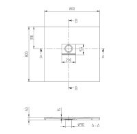 Vorschau: Villeroy&Boch Squaro Infinity Quaryl®-Duschwanne 80x80cm, Eckeinbau links gegen Wand