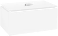 Vorschau: Villeroy&Boch Legato Waschtischunterschrank 80x50cm für Aufsatzwaschtisch, 1 Auszug, glossy white, B60100DH