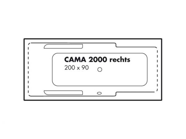 Polypex CAMA 2000 rechts Rechteck-Badewanne 200x90cm