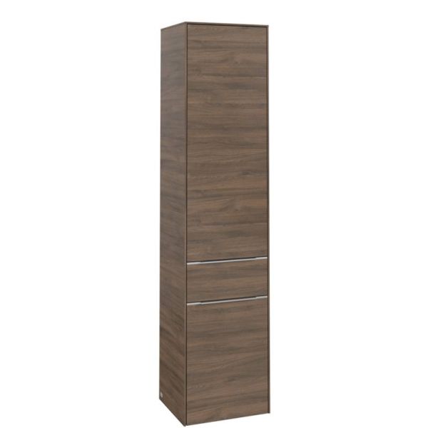 Villeroy&Boch Subway 3.0 Hochschrank mit 2 Türen und 1 Auszug arizona oak aluminium glänzend C59000VH