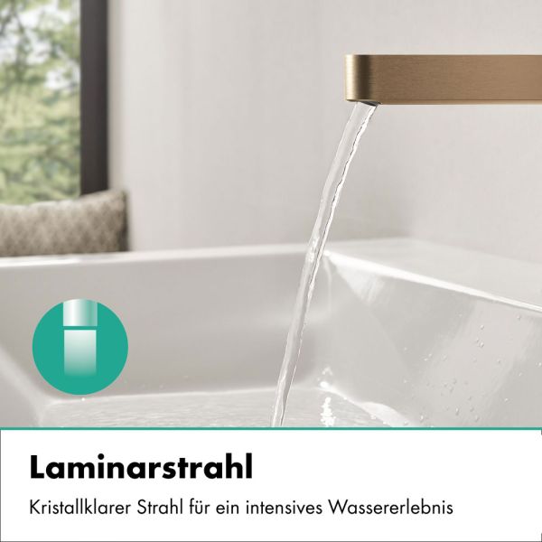 hansgrohe Finoris Waschtischarmatur 230, Push-Open Ablaufgarnitur, brushed bronze