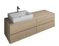 Burgbad Cube Waschtischunterschrank passend zu Grohe Cube, mit 4 Auszügen, 160cm WWGT160 Burgbad Cube Waschtischunterschrank passend zu Grohe Cube, mit 4 Auszügen, 160cm WWGT160