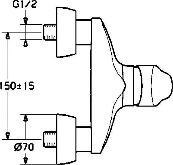 Hansa Hansamix Einhand-Brause-Batterie, chrom