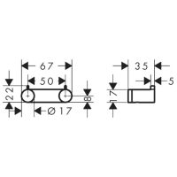 Vorschau: hansgrohe AddStoris S Doppelhaken, schwarz matt