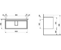 Vorschau: Laufen Base 2.0 Waschtischunterbau 102cm für Waschtisch Pro S H813966
