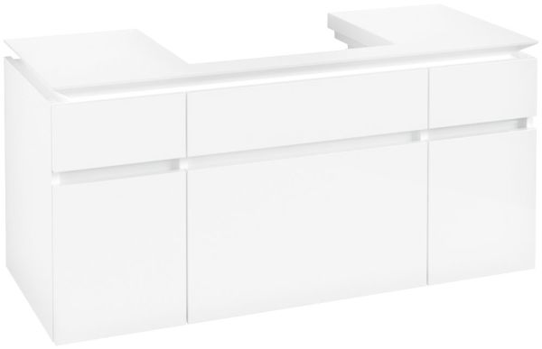 Villeroy&Boch Legato Waschtischunterschrank 120x50cm für Aufsatzwaschtisch, 5 Auszüge, white B68300DH