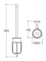 Vorschau: lineabeta VENESSIA Toilettenbürstengarnitur mit Becher aus Porzellan