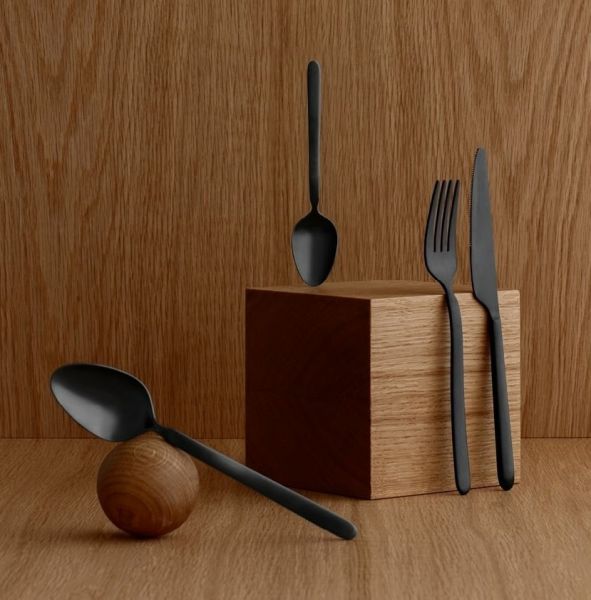 blomus Stella Besteck-Set, 16-teilig, schwarz