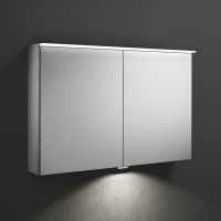 Vorschau: Burgbad Essence Spiegelschrank mit horizontaler LED-Beleuchtung und 2 Spiegeltüren, 100,6x67cm SPIZ100PN480