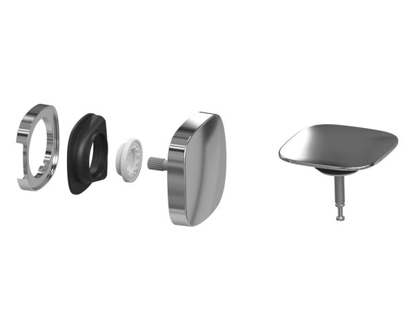 Kaldewei Square Twist Plus Feinbauset für Basisgarnitur mit Füllfunktion KA4019, chrom 687772850999