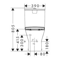 Vorschau: hansgrohe EluPura Original S Stand WC Set, Abgang waagerecht/senkrecht, weiß