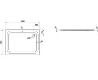 Vorschau: Laufen Platina Duschwanne 120x90cm ultraflach, Einbauhöhe 2,5cm