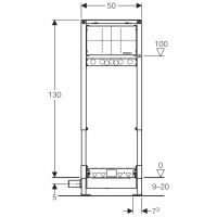 Vorschau: Geberit Duofix Element für Dusche, 130cm, mit Wandablauf, UP-Wandarmatur, 90–200mm