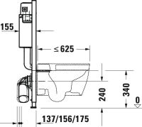 Vorschau: Duravit DuraSystem Installationselement Trockenbau für WC Basic, 50x99cm