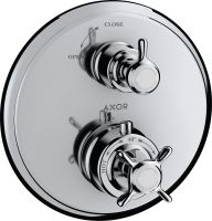 Vorschau: AXOR Montreux Thermostat Unterputz mit Kreuzgriff und Absperrventil 16800000