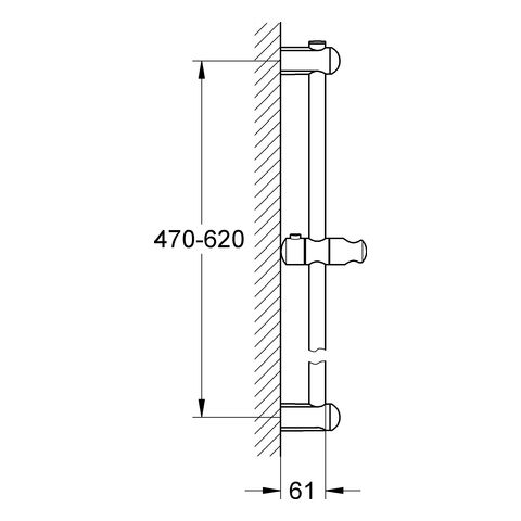 Grohe Euphoria Brausestange 60cm, chrom