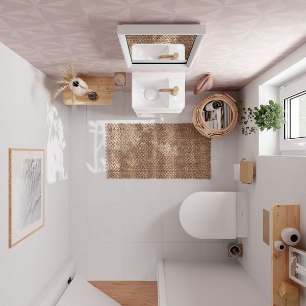 hansgrohe Xelu Q Handwaschbecken 36x25cm, Hahnloch rechts, SmartClean, weiß