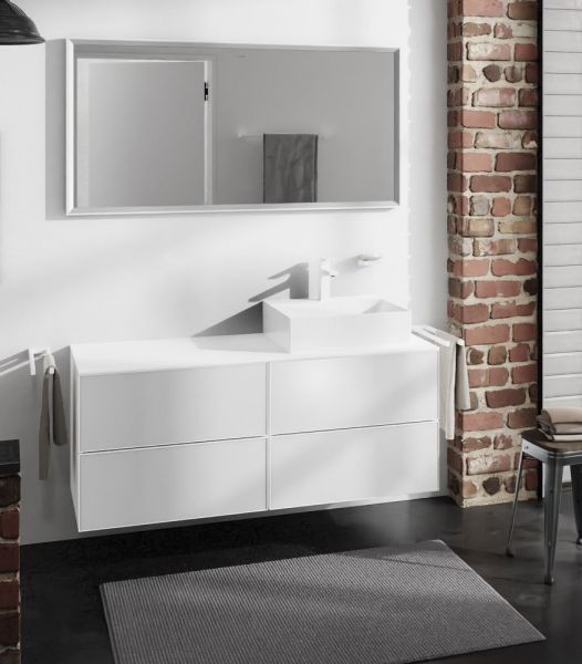 Hansgrohe Xevolos E Unterschrank 137cm für Aufsatzwaschtisch rechts mit Konsole, 4 Schubkästen