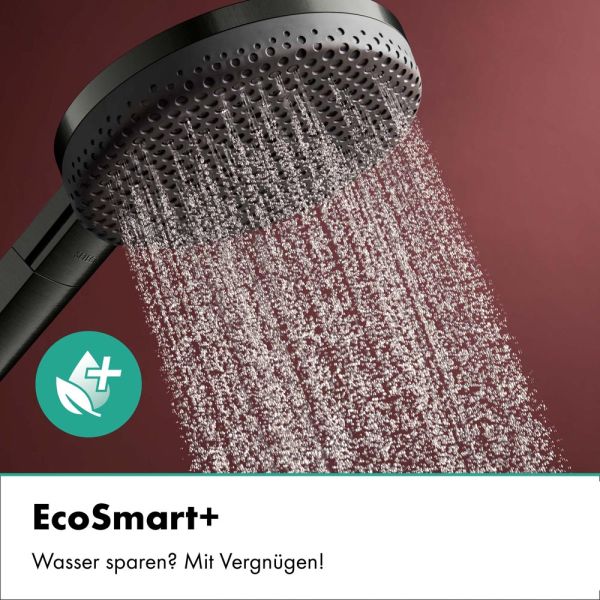 hansgrohe Raindance Alive Select S Duschkopf 125 3 Strahlarten 5,9 l/min, brushed black chrome
