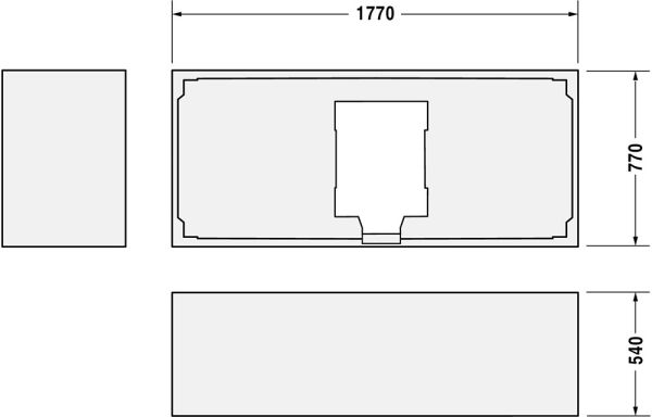 Duravit Happy D.2 Badewannenträger 177x77x54cm für 700314, weiß