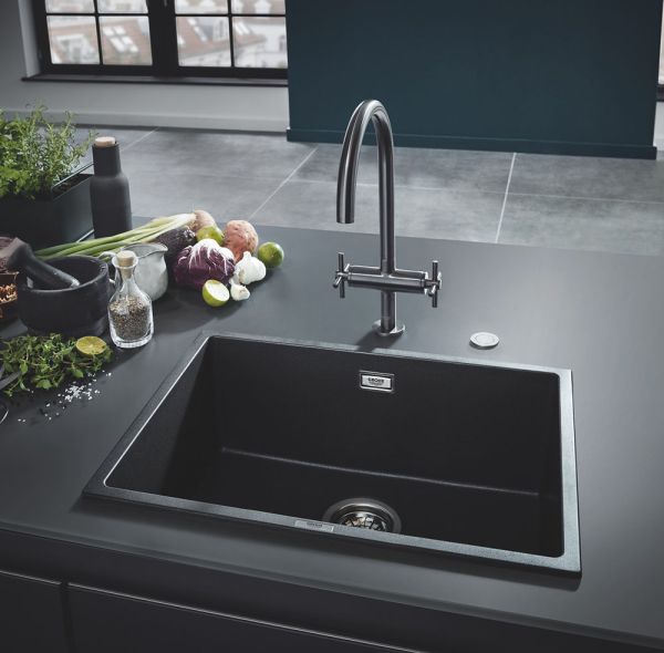 Grohe K700 50-C Küchenspüle EinbauUnterbau granit schwarz 31653AP0 