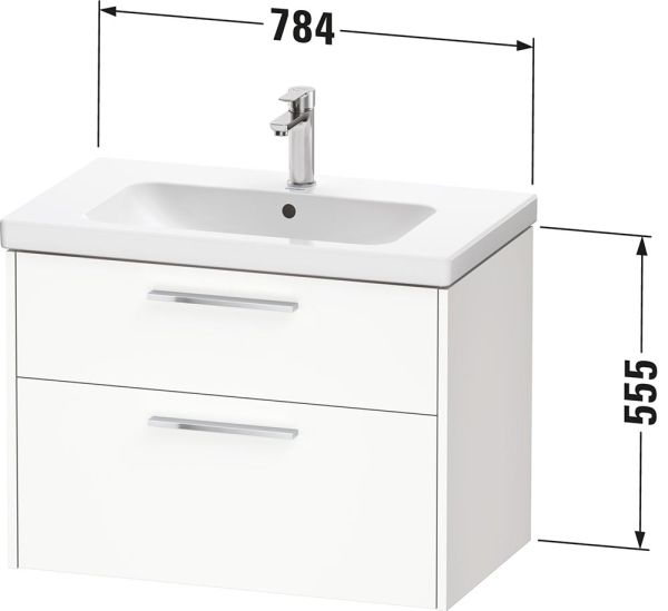 Duravit D-Code Möbelset 80cm Waschtisch mit Unterschrank