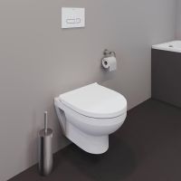 Vorschau: Duravit No.1 Wand-WC Set inkl. WC-Sitz mit Absenkautomatik, 48x36,5cm, oval, rimless, weiß