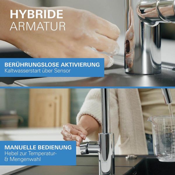 Grohe Start 2-in-1-Hybrid Küchenarmatur mit ausziehbarer Spülbrause
