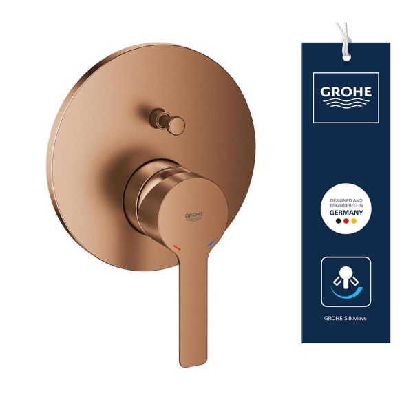 Grohe Lineare Einhand-Wannenbatterie, warm sunset gebürstet