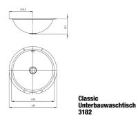 Vorschau: Kaldewei Classic Unterbauwaschtisch Ø 42cm, mit Perl-Effekt, Modell 3182