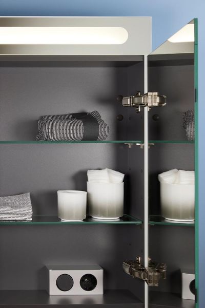 Duravit No.1 Badmöbel-Set 80cm mit Waschtisch, Spiegelschrank, 1 Auszug und Innenschublade
