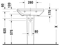 Vorschau: Duravit DuraStyle Waschtisch 65x44cm, mit 1 Hahnloch, mit Überlauf, WonderGliss, weiß 23196500001