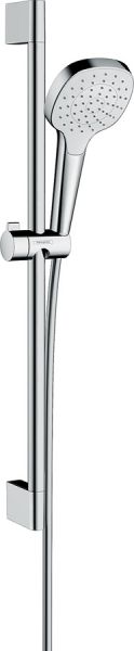 Hansgrohe Croma Select E Brauseset 1jet EcoSmart 9 l/min mit Brausestange 65cm, weiß/chrom