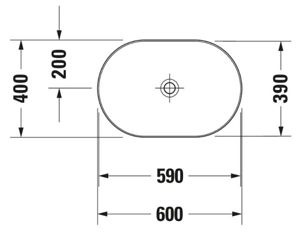 Duravit Luv Aufsatzwaschtisch 60x40cm, oval