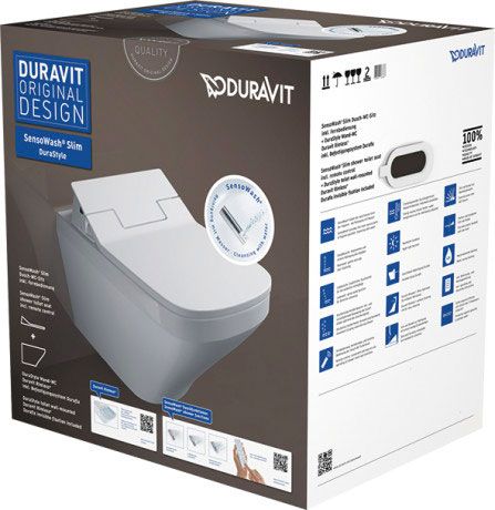 Duravit SensoWash Slim Set mit Durastyle Dusch-Wand-WC, weiß