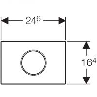 Vorschau: Geberit Sigma10 Betätigungsplatte 2-Mengen-Spülung, automatisch/berührungslos, weiß/chrom