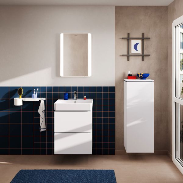 hansgrohe Xilesa E Unterschrank 53x47cm für Waschtisch mit 2 Schubkästen, Grifffuge