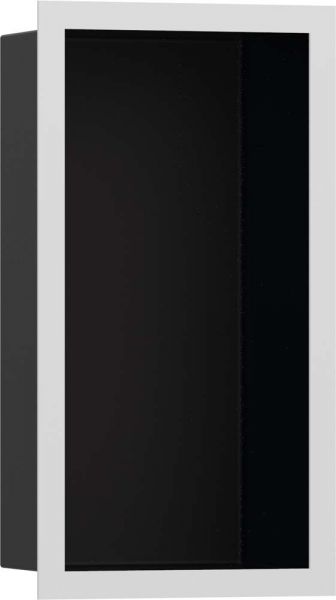 Hansgrohe XtraStoris Individual Wandnische schwarz matt mit Designrahmen 300/150/100, weiß matt