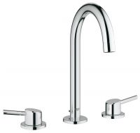 Vorschau: Grohe Concetto 3-Loch Waschtischbatterie mit Ablaufgarnitur, L-Size, chrom