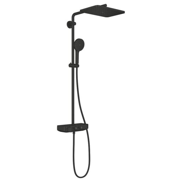 Grohe Vitalio Joy+ SmartControl System 350x230 Mono Duschsystem mit Thermostat, schwarz matt