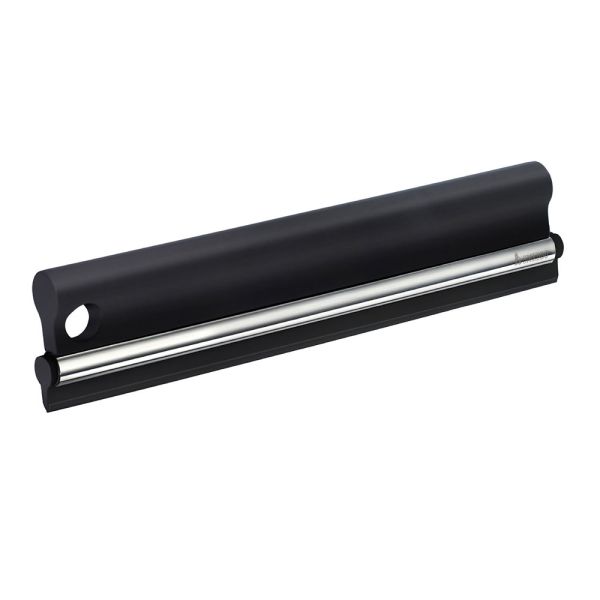 Smedbo Sideline Duschabzieher massive Ausführung mit chrom Designkante, schwarz DK2130