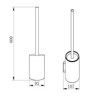 Vorschau: Avenarius Universal Toilettenbürstengarnitur Wandmodell, weiß/chrom 9002209010